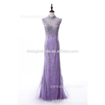 Fashion Banquet Dress Sequins Robe de soirée en cristal Long Robe de soirée formelle